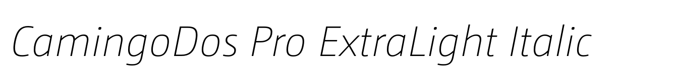 CamingoDos Pro ExtraLight Italic
